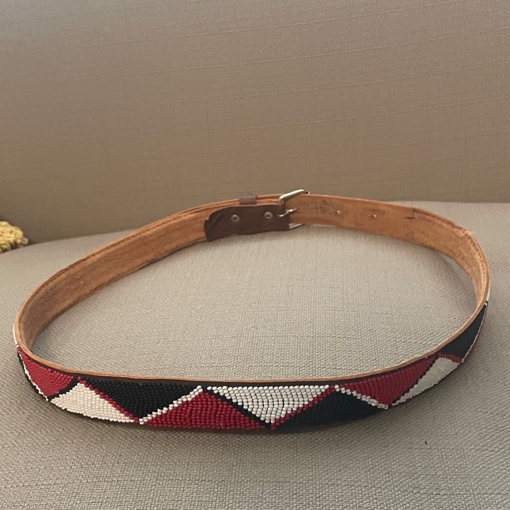 Red and Black Beaded Belt